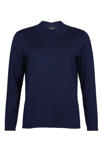 Navy Long Sleeve Pullover - Sunday