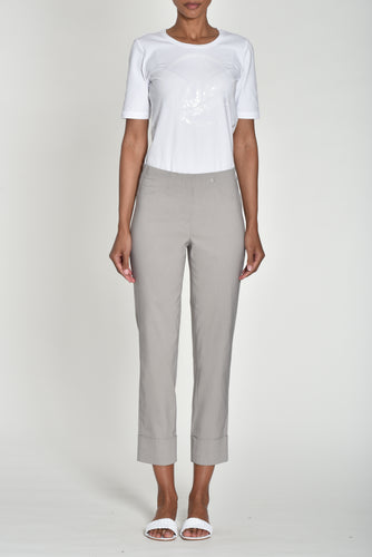 51568-Turn-Up Bella Trousers - Mink/Stone - Robell