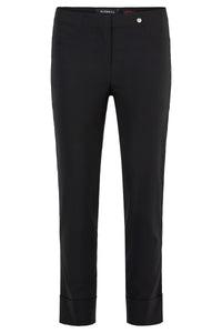 51568- Turn-Up Bella Trousers - Black - Robell