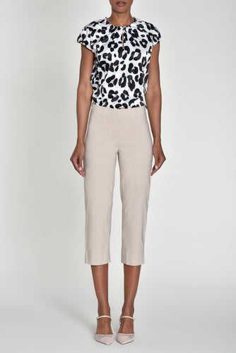 51576- Robell Marie Cropped Trousers- Beige
