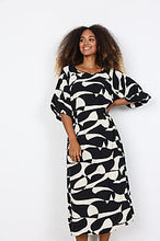 Load image into Gallery viewer, Black &amp; Cream Combo Dress - Soya Concept