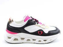Load image into Gallery viewer, Josey - White/Black/Fuchsia Trainer - Heavenly Feet