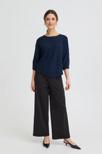 Load image into Gallery viewer, Navy Knitted Jumper - Fransa