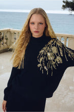 Load image into Gallery viewer, Navy Blue Knitted Sweater - Molly Bracken