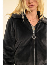 Load image into Gallery viewer, 1552 - Dark Grey Faux-Fur Jacket - Molly Bracken