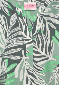 344513 - Green Linen Print Blouse - Cecil