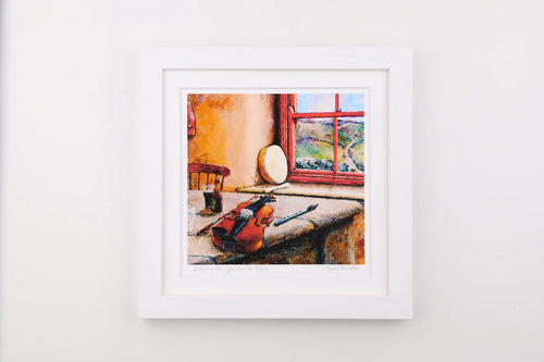 Between the Jigs & the Reels small white frame art