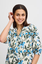 Load image into Gallery viewer, 3742- Floral Print Linen Blouse - Fransa