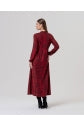 Load image into Gallery viewer, Black &amp; Red Long V Neck  Print Dress - Surkana