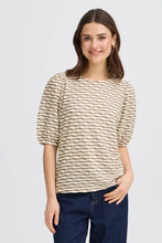 Load image into Gallery viewer, Brown Abstract Stripe Top - Fransa