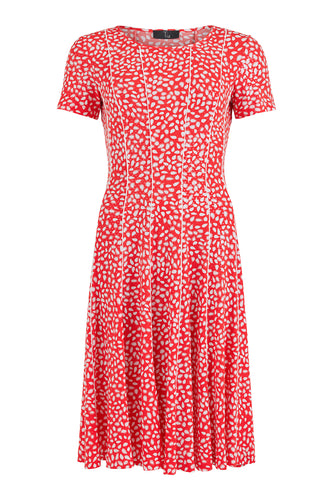 78355- Coral Print Panel Dress - Tia