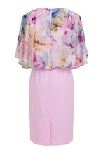 Load image into Gallery viewer, 78321 - Floral Cape Sleeve Dress - Tia