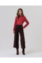 Load image into Gallery viewer, Chocolate Brown Wide Leg Trousers - Surkana