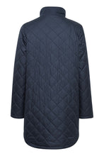 Load image into Gallery viewer, 3819- Longline Quilted Jacket- Navy- Fransa