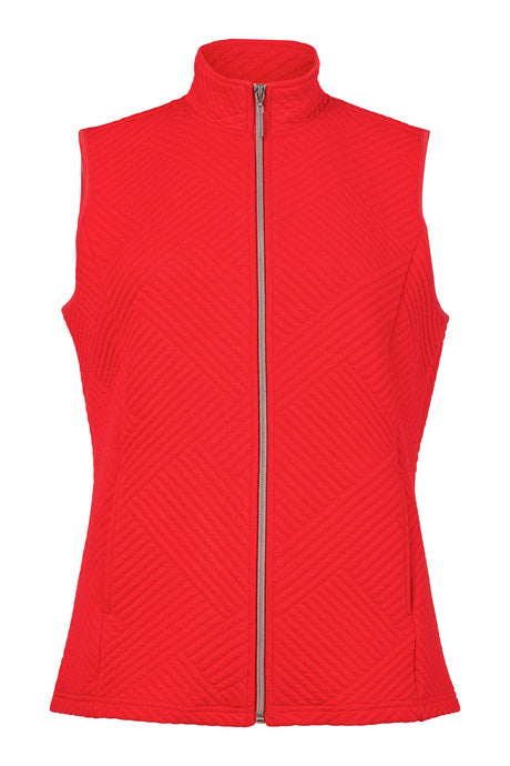 6231 - Gilet Jacket - Red - Sunday