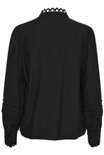 Load image into Gallery viewer, 4151- Long Sleeve Detailed Shirt- Black - Fransa