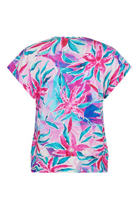 6368 - Abstract Leaf Print Blouse - Sunday