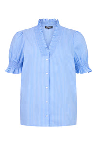 6440 - Button-Up Shirt with Frill Detail - Sunday
