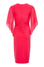Load image into Gallery viewer, 787272 - Ruched Dress with Mesh Sleeves - Tia