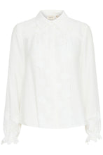 Load image into Gallery viewer, 5029- Long Sleeve Detailed Shirt- White- Fransa