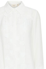 Load image into Gallery viewer, 5029- Long Sleeve Detailed Shirt- White- Fransa