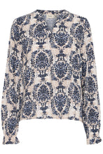 Load image into Gallery viewer, 4106- Paisley Print Long Sleeve Blouse- Fransa