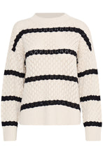 Load image into Gallery viewer, 5108- Knitted Jumper- Black/White- Fransa