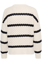 Load image into Gallery viewer, 5108- Knitted Jumper- Black/White- Fransa