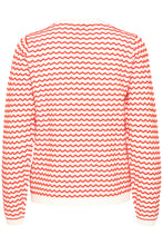 Load image into Gallery viewer, 5582- Knitted Top w/ ZigZag Design- Red/White- Fransa