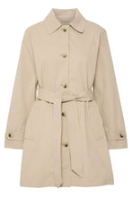 Load image into Gallery viewer, 5658- Belted Trench Coat- Oxford Tan- Fransa