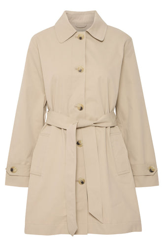 5658- Belted Trench Coat- Oxford Tan- Fransa