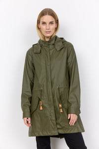 17047 - Olive Green Raincoat - Soya Concept