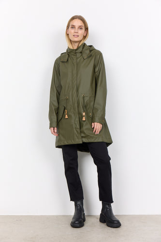 17047 - Olive Green Raincoat - Soya Concept