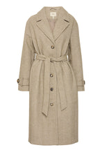 Load image into Gallery viewer, 3975- Belted Longline Wool Style Coat- Silver Mink- Fransa