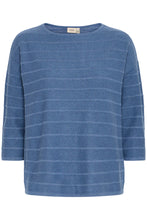 Load image into Gallery viewer, 4273- Cotton Round Neck Top- Vintage Blue- Fransa