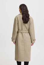 Load image into Gallery viewer, 3975- Belted Longline Wool Style Coat- Silver Mink- Fransa