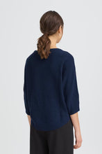 Load image into Gallery viewer, Navy Knitted Jumper - Fransa