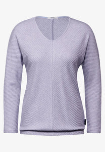 322386- Gentle Lilac V- Neck Jumper - Cecil