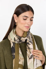 Load image into Gallery viewer, Dark Olive Print Scarf - Soya Concept