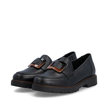 Load image into Gallery viewer, Black Buckle Loafer - Rieker