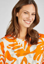 Load image into Gallery viewer, 224350- Orange Print T-Shirt - Rabe