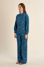 Load image into Gallery viewer, Denim Jacket with Floral Embroidered Detail - Molly Bracken