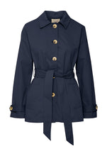 Load image into Gallery viewer, 5658 - Trina Belted Trench Coat- Navy- Fransa