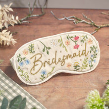 Load image into Gallery viewer, Bridesmaid Embroidered Eye mask