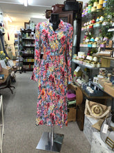 Load image into Gallery viewer, 5859- Floral Shirt Dress- Foxglove- Foil