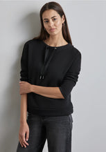 Load image into Gallery viewer, 322245- Black Silk Feel Jersey Sweater - Street One