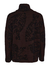 Load image into Gallery viewer, Flocked Placement Print High Neck Knit Top - Naya