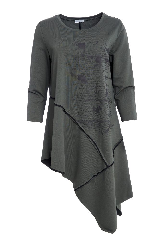 Placement Print Round Neck Top - Naya