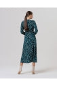 Load image into Gallery viewer, Teal Green Print Dress - Surkana