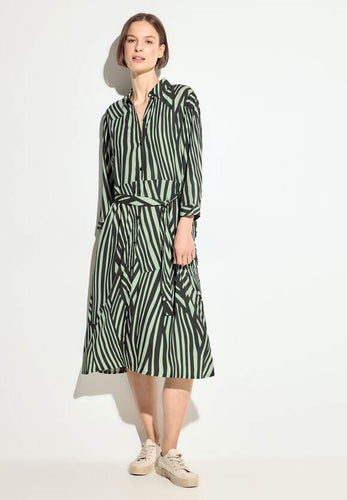143963- Stripe Print Dress - Cecil